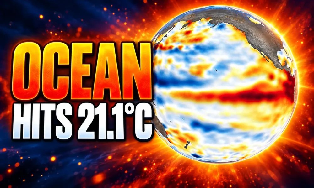 ocean hits 21.1C extra-polar heat record August