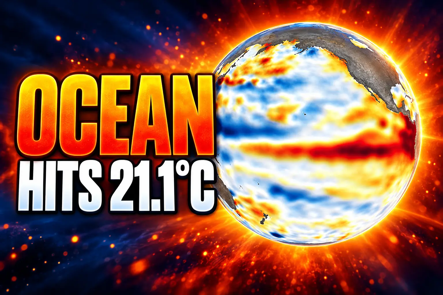 ocean hits 21.1C extra-polar heat record August