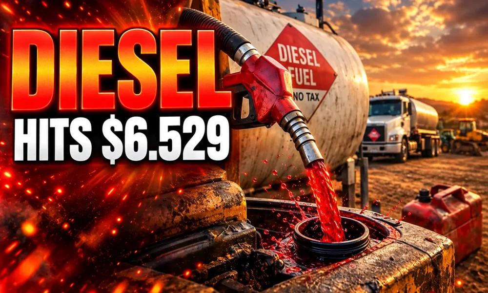 record US diesel price red dye harvest waivers
