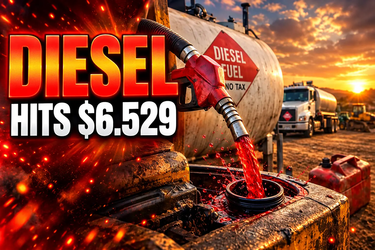 record US diesel price red dye harvest waivers