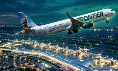 Frontier Airlines last departure from New York JFK
