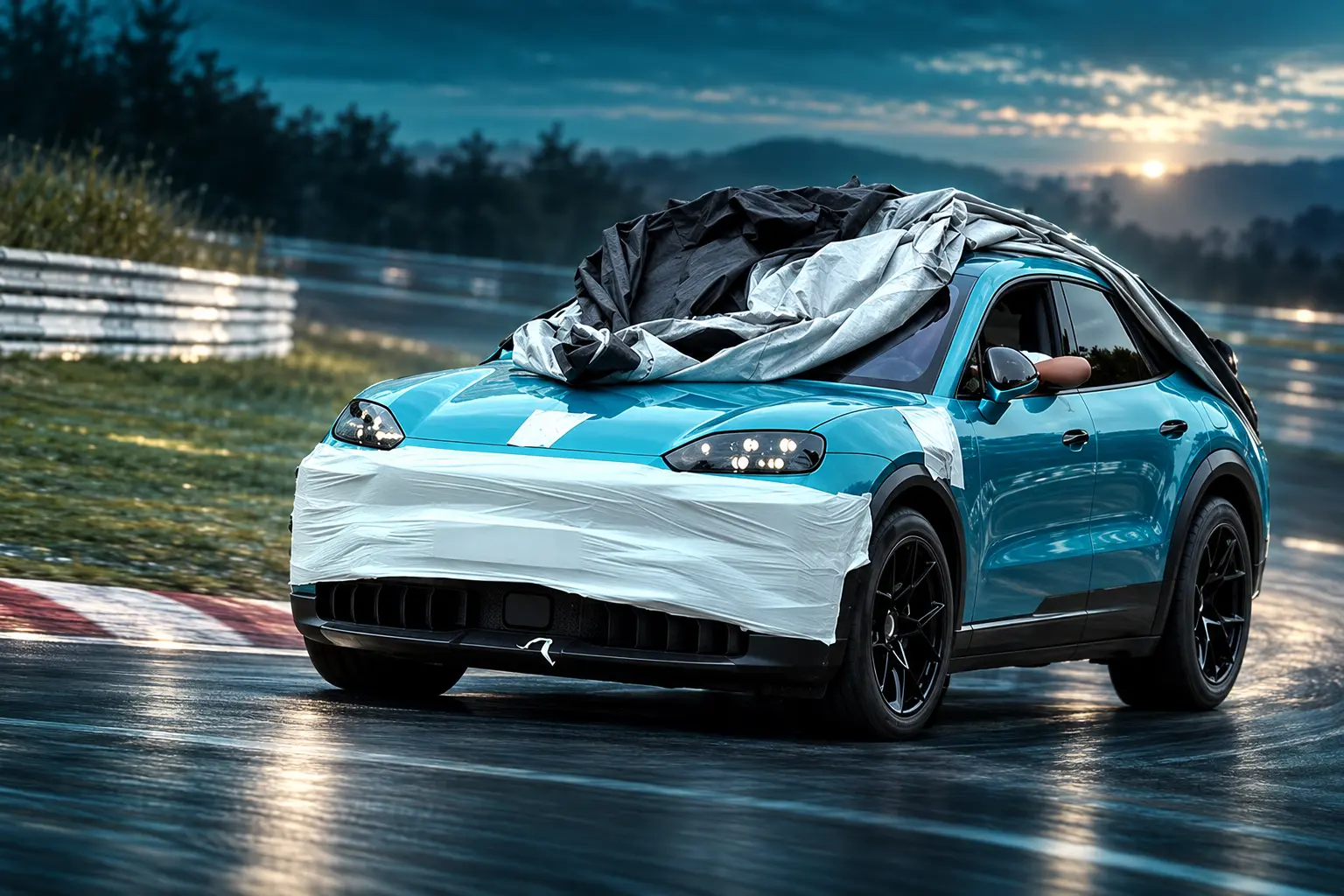 Porsche Cayenne Turbo GT Electric mule spotted