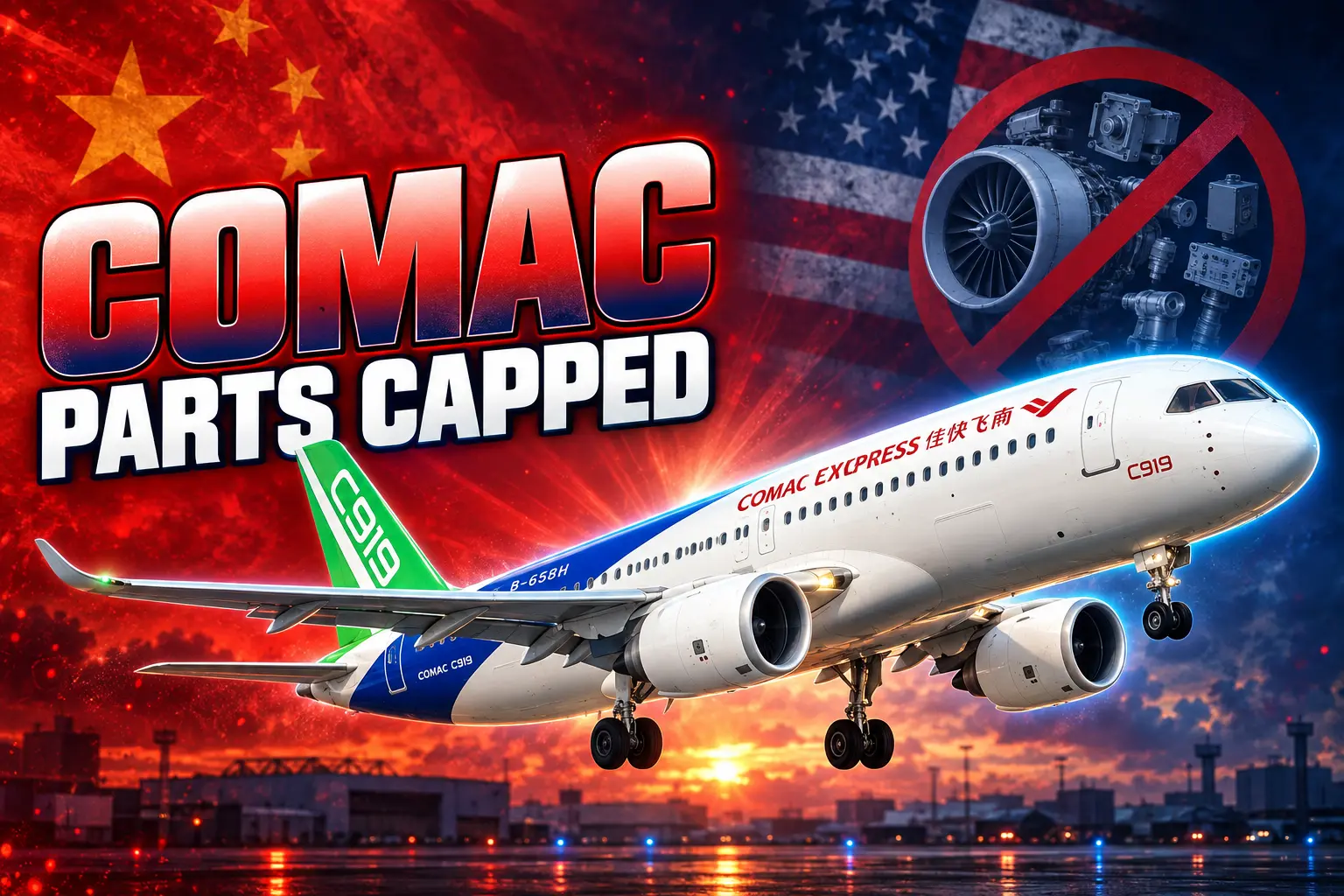 US caps COMAC C919 jet parts licenses stockpile