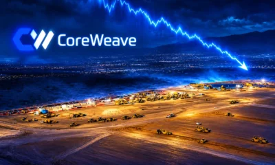 CoreWeave bond crash AI data center credit stress