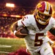 Jayden Daniels overtime scramble Commanders Giants tie