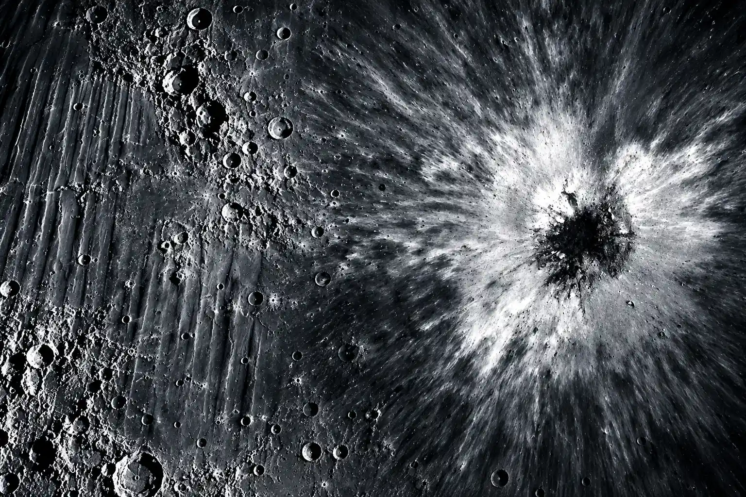 McGetchin 222-meter Moon crater cold halo
