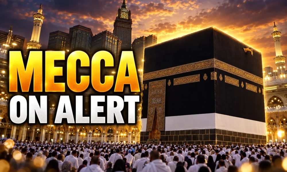 Mecca air raid alert Houthi drone intercept Saudi