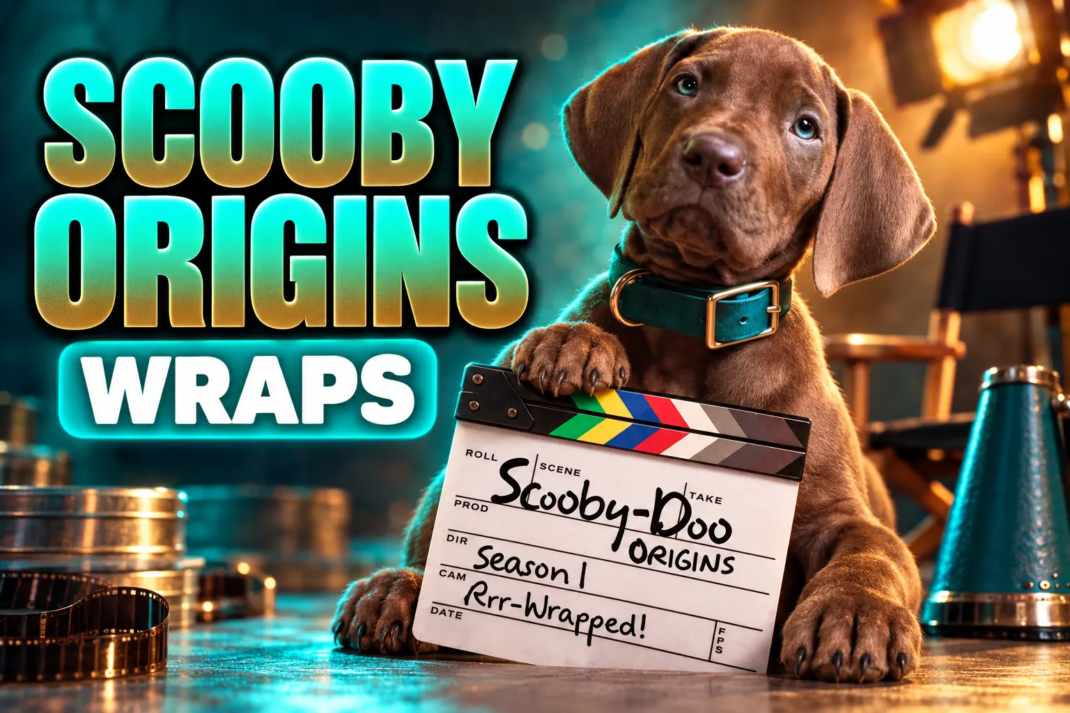 Netflix Scooby-Doo Origins real Great Dane puppy wrap
