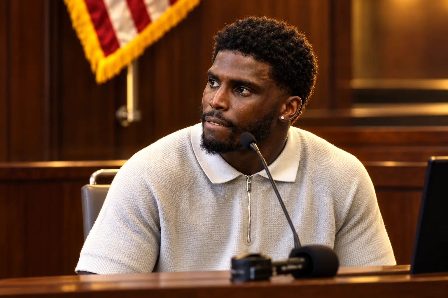 Tyreek Hill sworn threat testimony Miami trial